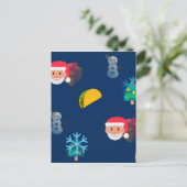 kerst taco emoji feestdagenkaart (Staand voorkant)