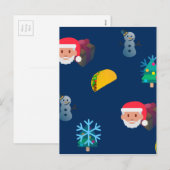 kerst taco emoji feestdagenkaart (Voorkant / Achterkant)