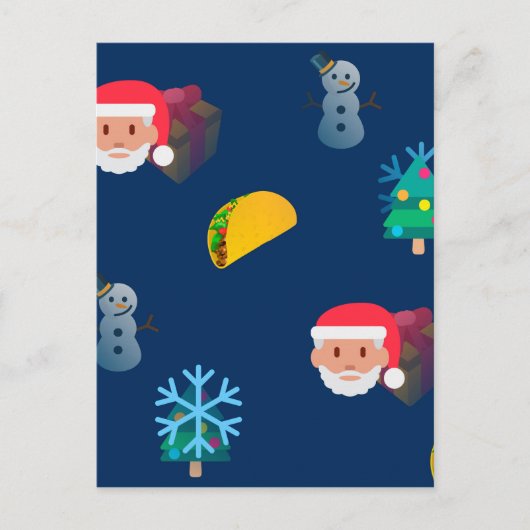 kerst taco emoji feestdagenkaart (Voorkant)