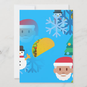 kerst taco emoji feestdagenkaart