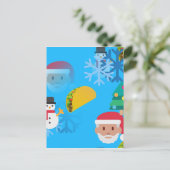 kerst taco emoji feestdagenkaart (Staand voorkant)
