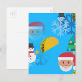 kerst taco emoji feestdagenkaart (Voorkant / Achterkant)