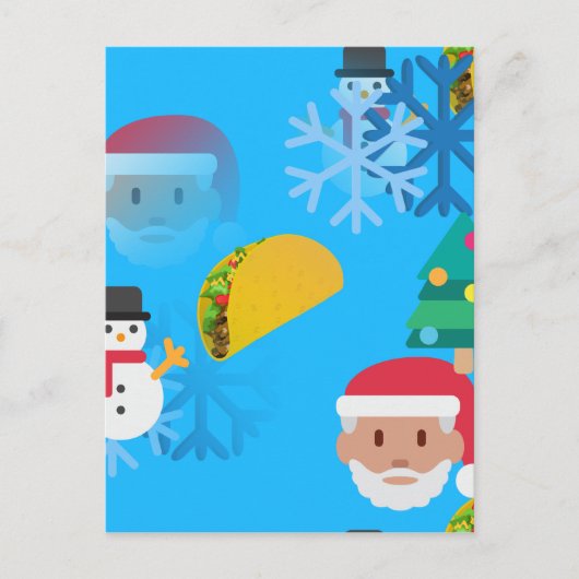 kerst taco emoji feestdagenkaart (Voorkant)