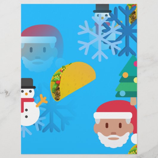 kerst taco emoji gepersonaliseerd briefhoofd (Voorkant)
