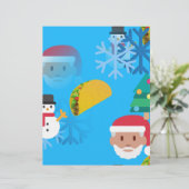 kerst taco emoji gepersonaliseerd briefhoofd (Staand voorkant)