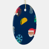kerst taco emoji keramisch ornament (Rechts)