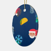 kerst taco emoji keramisch ornament (Links)