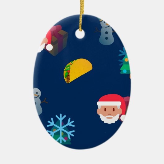 kerst taco emoji keramisch ornament (Voorkant)