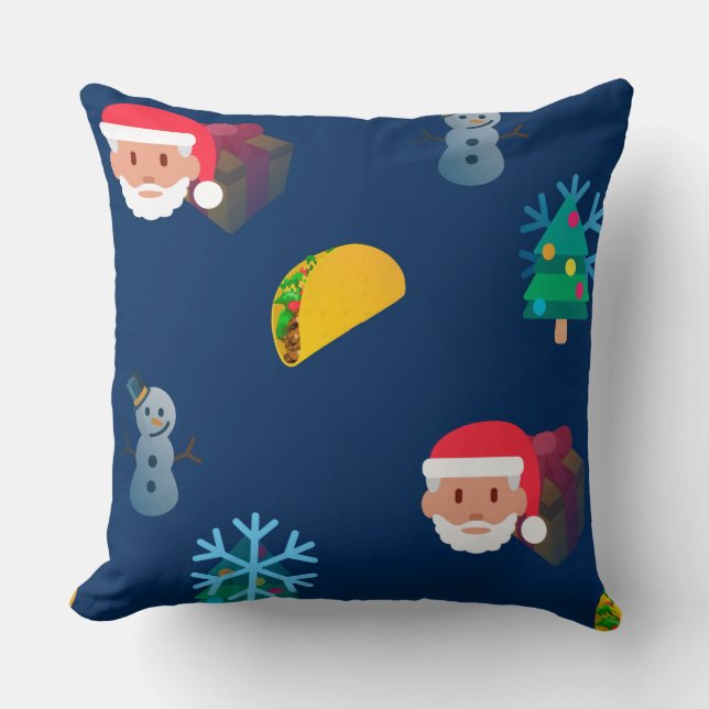 kerst taco emoji kussen (Voorkant)
