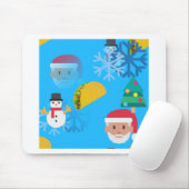 kerst taco emoji muismat (Met muis)