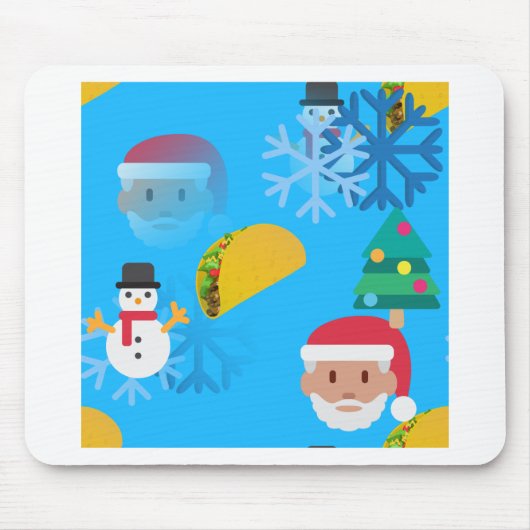 kerst taco emoji muismat (Voorkant)