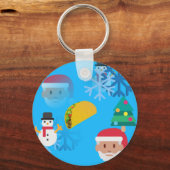 kerst taco emoji sleutelhanger (Voorkant)