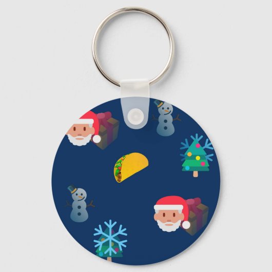 kerst taco emoji sleutelhanger (Voorkant)