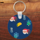kerst taco emoji sleutelhanger (Voorkant)