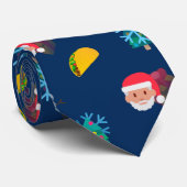 kerst taco emoji stropdas (Opgerold)