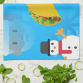 kerst taco emoji theedoek (Gevouwen)