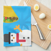 kerst taco emoji theedoek (Quarter Fold)
