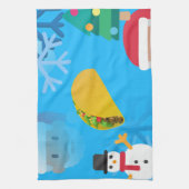 kerst taco emoji theedoek (Verticaal)
