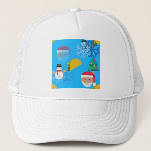 kerst taco emoji trucker pet (Voorkant)