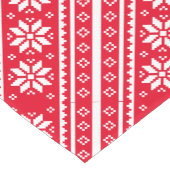 Kerst tafel loper met nordic snowflake print (Hoek)