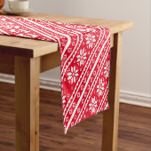 Kerst tafel loper met nordic snowflake print (Voorbeeld)