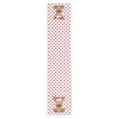 Kerst Tafel Runner Rendier Polka Dot Polkadot Korte Tafelloper (Voorkant)