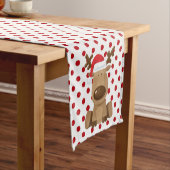 Kerst Tafel Runner Rendier Polka Dot Polkadot Korte Tafelloper (Voorbeeld)