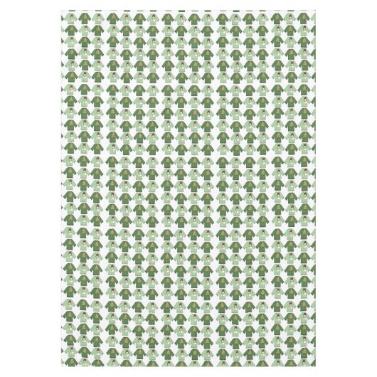 Kerst tafelkleed, groene kerst truien tafelkleed (Voorkant)