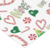 Kerst tafelkleed, pepermunt snoepjes Noel Tafelkleed (Gekanteld)