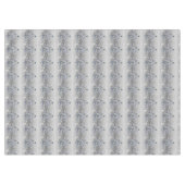 Kerst tafelkleed, vrolijk blauw zilveren boom tafelkleed (Voorkant (Horizontaal))