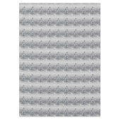 Kerst tafelkleed, vrolijk blauw zilveren boom tafelkleed (Voorkant)