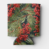 Kerst takken en bessen blikjeskoeler (Voorkant)