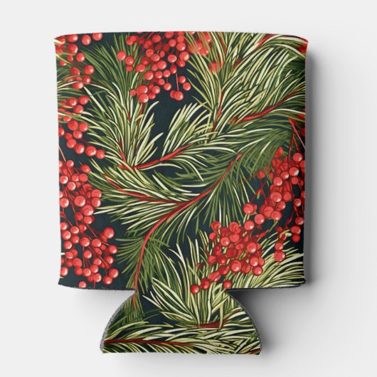 Kerst takken en bessen blikjeskoeler (Achterkant)