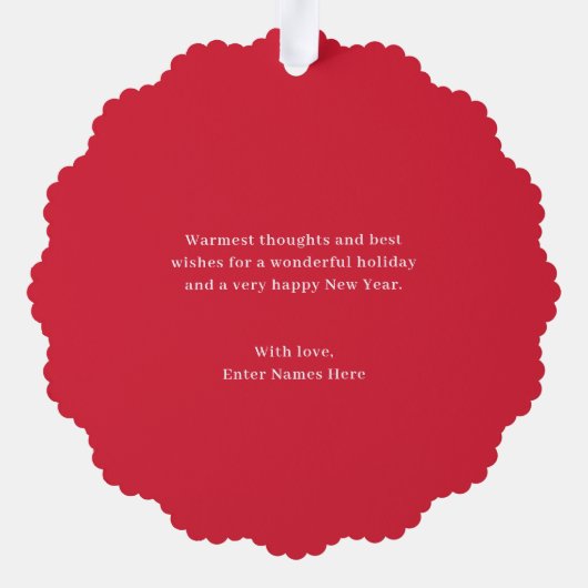 Kerst takken Foto Ornament Kerst Kaart (Achterkant)