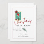 Kerst talentenjacht feestdagenkaart (Voorkant / Achterkant)