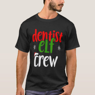 Kerst Tandarts Elf Crew Matchende Cadeau T-shirt