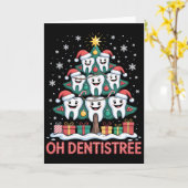 Kerst Tandarts Team Oh Dentistree Kaart (Gele Bloem)