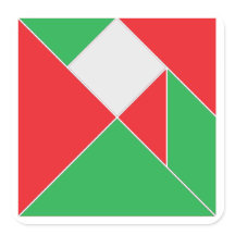 Kerst Tangram Puzzel Stickers
