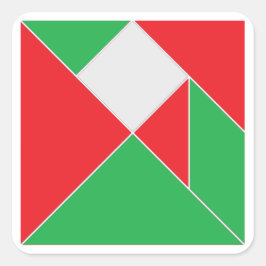 Kerst Tangram Puzzel Stickers
