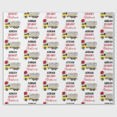 Kerst Tanker Truck Transport Trucks Cadeaupapier (Vlak)