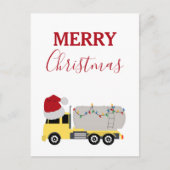 Kerst Tanker Truck Transport Trucks Feestdagenkaart (Voorkant)