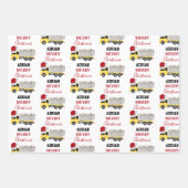 Kerst Tanker Truck Transport Trucks Inpakpapier Vel (Voorkant 3)