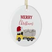Kerst Tanker Truck Transport Trucks Keramisch Ornament (Rechts)