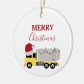 Kerst Tanker Truck Transport Trucks Keramisch Ornament (Links)