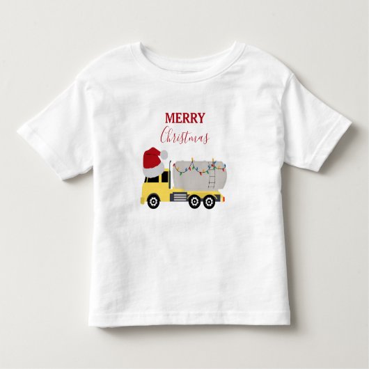 Kerst Tanker Truck Transport Trucks Kinder Shirts (Voorkant)