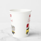 Kerst Tanker Truck Transport Trucks Papieren Bekers (Links)