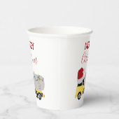 Kerst Tanker Truck Transport Trucks Papieren Bekers (Rechts)