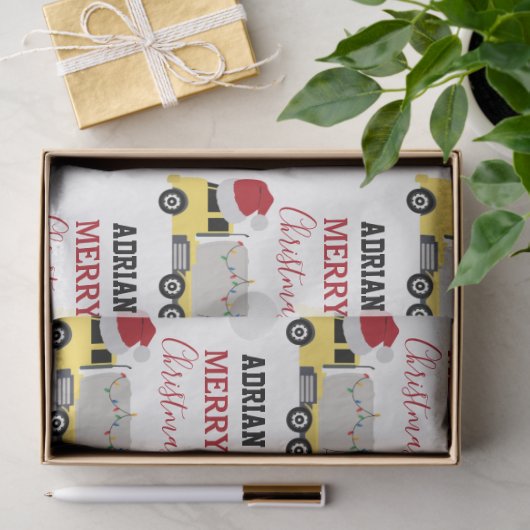 Kerst Tanker Truck Transport Trucks Tissuepapier (Geschenk)