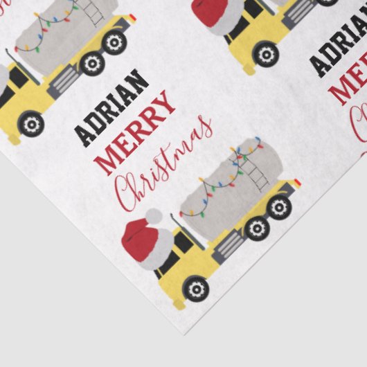 Kerst Tanker Truck Transport Trucks Tissuepapier (Detail)