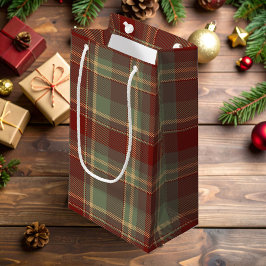 Kerst Tartan Brick Rood Groen ID1141A Klein Cadeauzakje